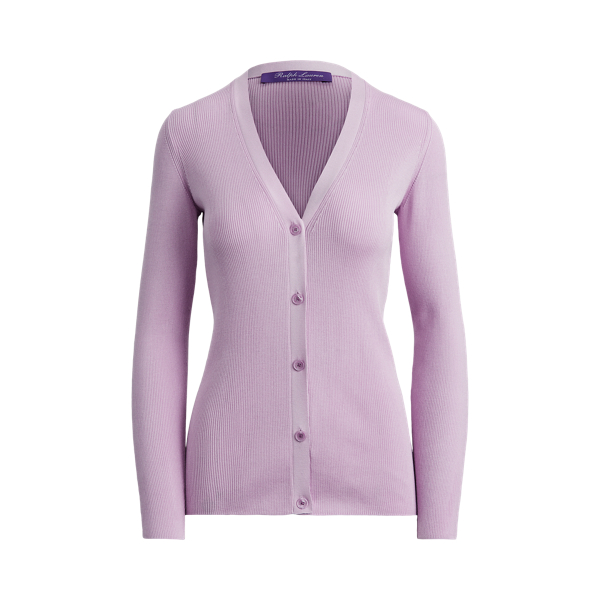 Rib-Knit Silk Cardigan Ralph Lauren Collection em 1