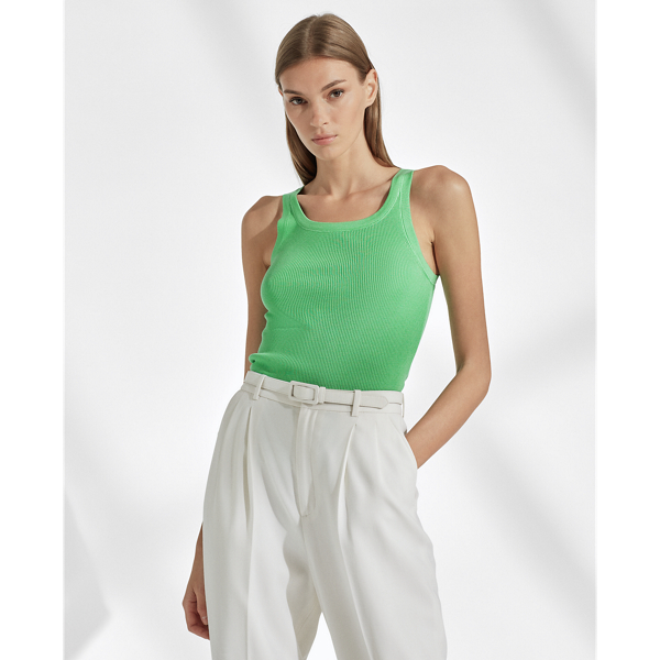 Mint Green Silk Tank Top Ralph Lauren Collection 3