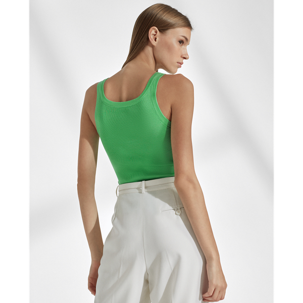 Mint Green Silk Tank Top Ralph Lauren Collection 4