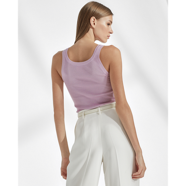 Pale Orchid Silk Tank Top Ralph Lauren Collection 4