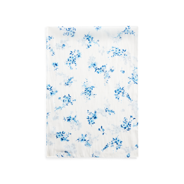 Floral Satin Scarf Ralph Lauren Collection in Blue/White 2