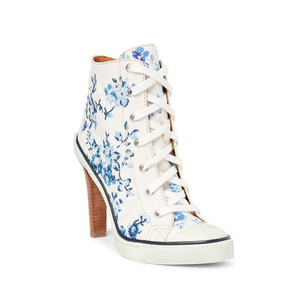 White/Multi Raelyn Floral Trainer Pump Ralph Lauren Collection 2