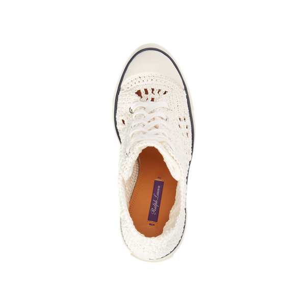 Off White Raelyn Macrame Trainer Pump Ralph Lauren Collection 4
