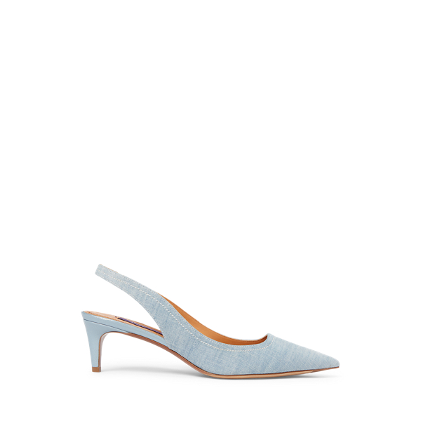 Cleo Cotton Chambray Pump Ralph Lauren Collection in 1