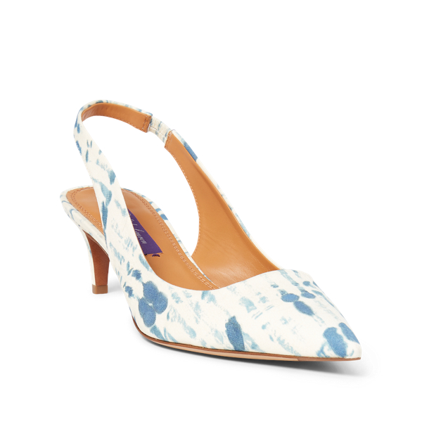 Blue/White Cleo Print Cotton Pump Ralph Lauren Collection 2