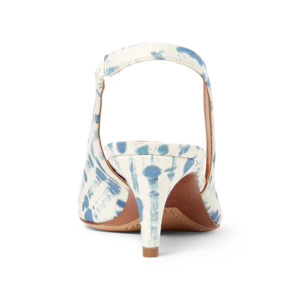 Blue/White Cleo Print Cotton Pump Ralph Lauren Collection 3