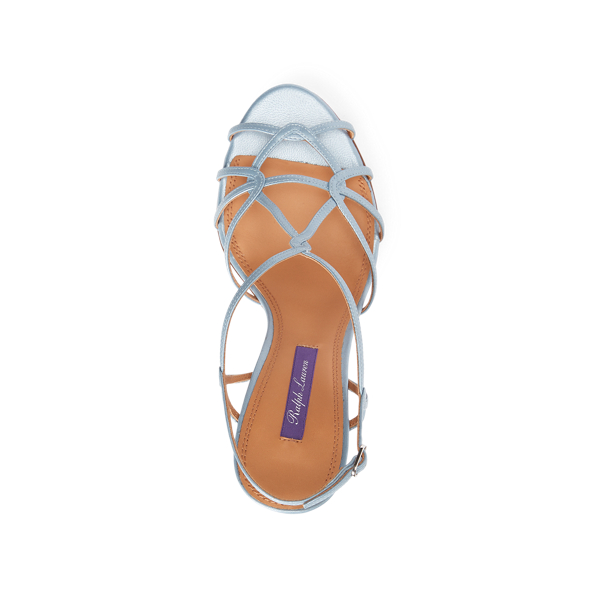 Sky Blue Bladine Lambskin Sandal Ralph Lauren Collection 4