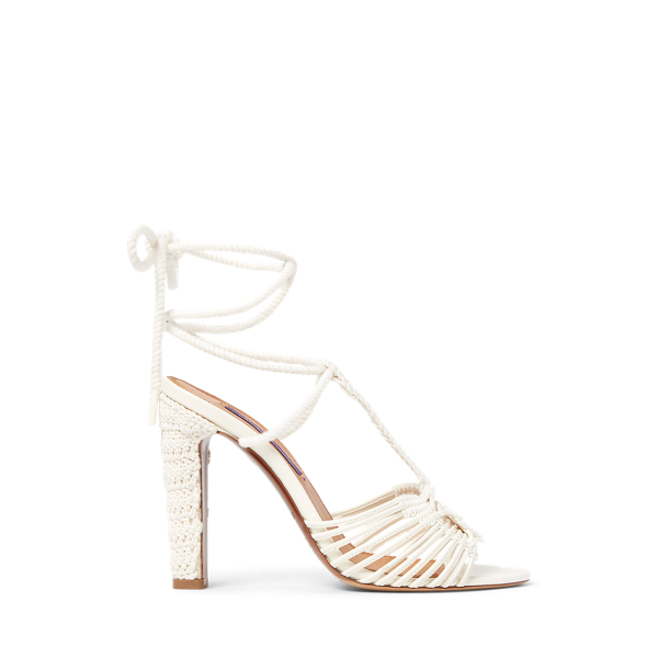 Sandales Tenley en cuir et en coton Ralph Lauren Collection en 1