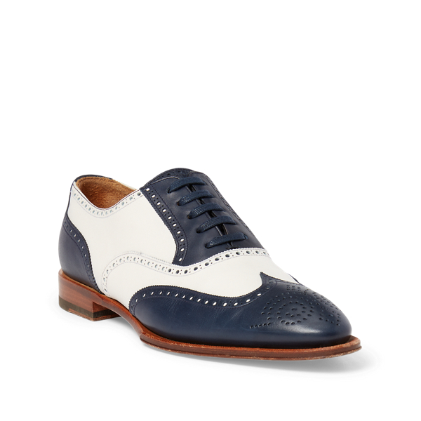 Off White/Navy Starla Calfskin Oxford Ralph Lauren Collection 2