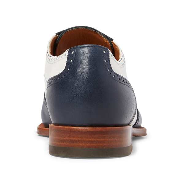 Off White/Navy Starla Calfskin Oxford Ralph Lauren Collection 3