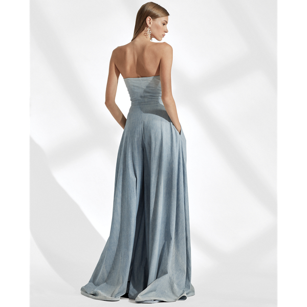 Indigo Madelyn Chambray Jumpsuit Ralph Lauren Collection 6