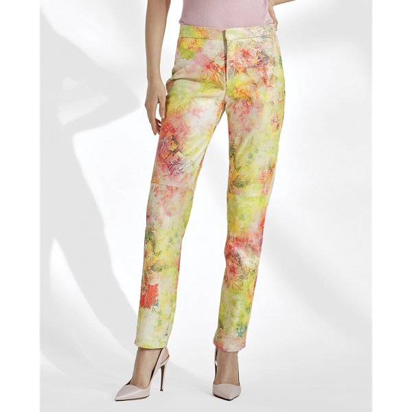 Multi Carlina Floral Suede Trouser Ralph Lauren Collection 3
