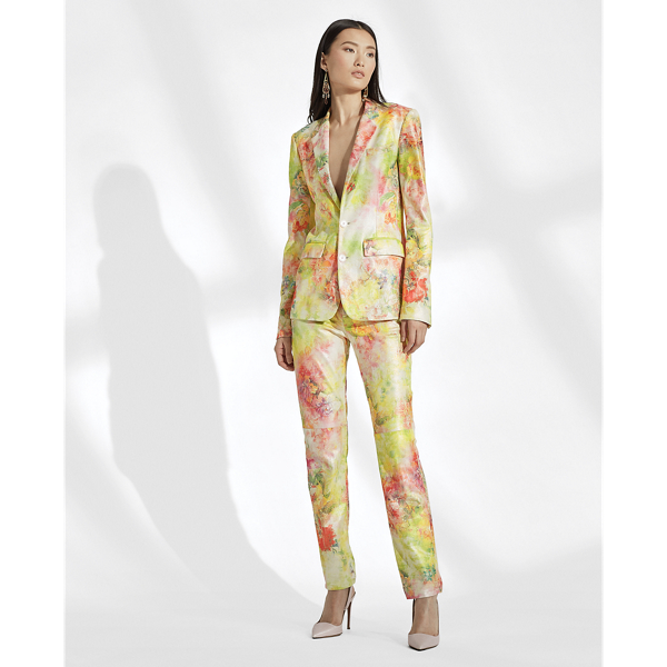 Multi Yvette Floral Suede Jacket Ralph Lauren Collection 4