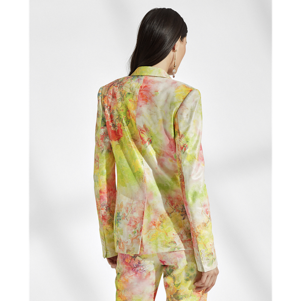 Multi Yvette Floral Suede Jacket Ralph Lauren Collection 6