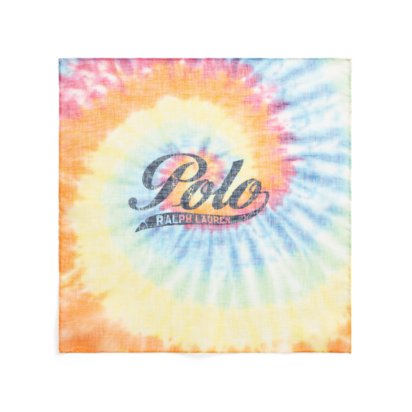 Multi Tie-Dye Linen Pocket Square Polo Ralph Lauren 2