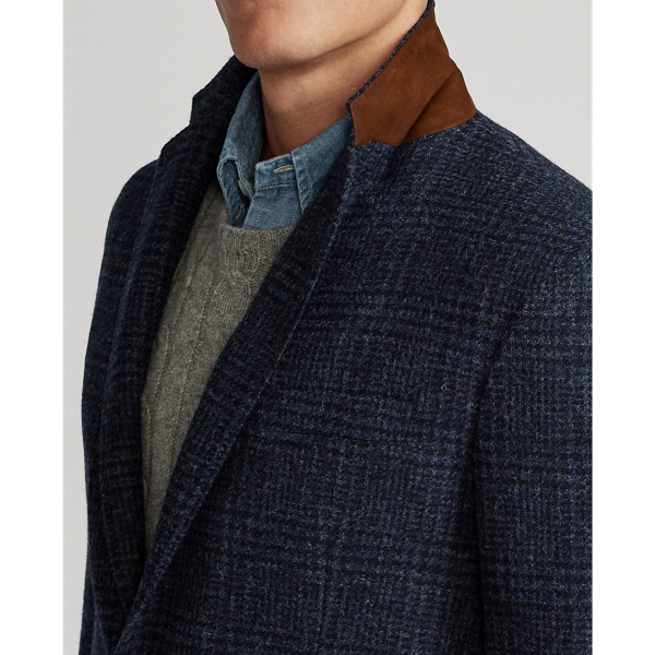 Navy Polo Soft Plaid Wool Tweed Sport Coat Polo Ralph Lauren 6