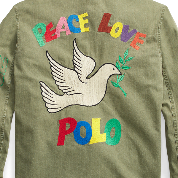 Peace Love Polo Overshirt for Men Ralph Lauren DZ