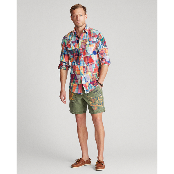 Patchwork Madras Classic Fit Patchwork Shirt Polo Ralph Lauren 3