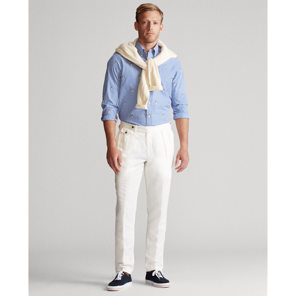 Camisa Custom Fit a rayas con Polo Bear Polo Ralph Lauren en Rayas Polo Bear tenista 3