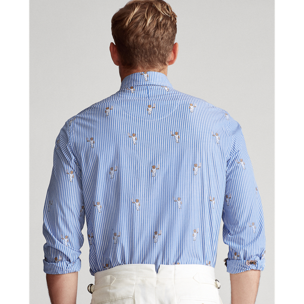 Camisa Custom Fit a rayas con Polo Bear Polo Ralph Lauren en Rayas Polo Bear tenista 4