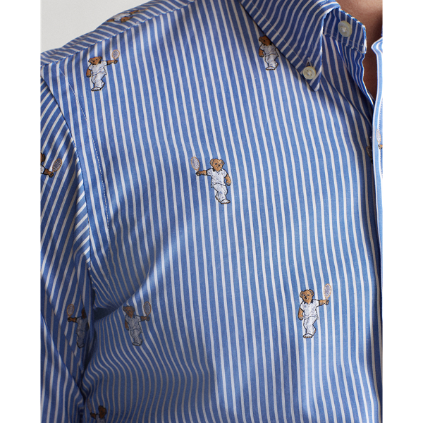 Camisa Custom Fit a rayas con Polo Bear Polo Ralph Lauren en Rayas Polo Bear tenista 6