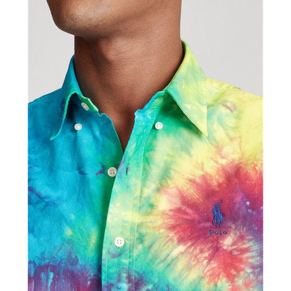 Classic Fit Tie Dye Shirt for Men Ralph Lauren UK