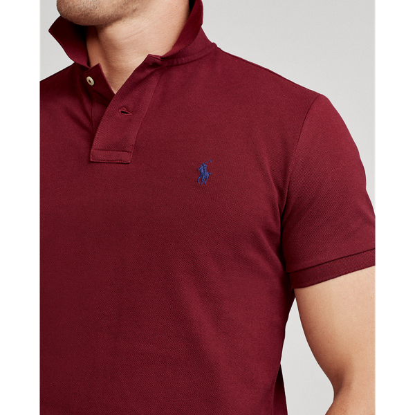 Classic Wine/Blue The Iconic Mesh Polo Shirt Polo Ralph Lauren 6