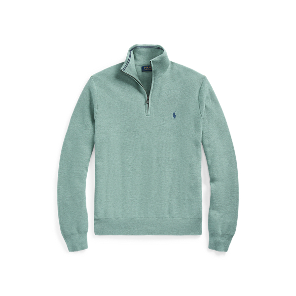 Mesh-Knit Cotton Quarter-Zip Sweater Polo Ralph Lauren 1