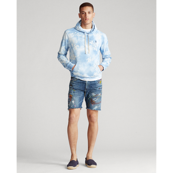 Nimes Blue Print Hawaiian Spa Terry Hoodie Polo Ralph Lauren 3