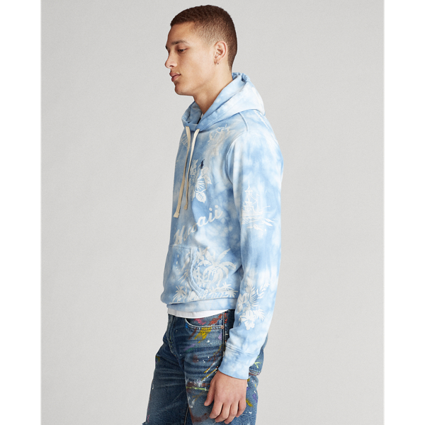 Nimes Blue Print Hawaiian Spa Terry Hoodie Polo Ralph Lauren 4