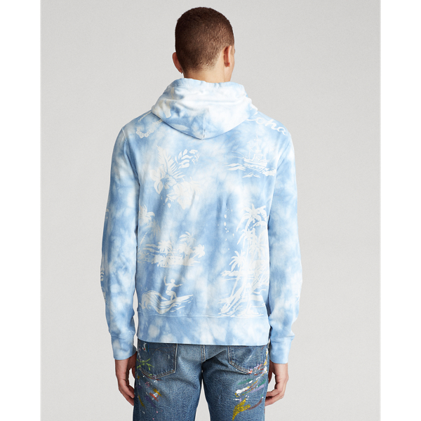 Nimes Blue Print Hawaiian Spa Terry Hoodie Polo Ralph Lauren 5