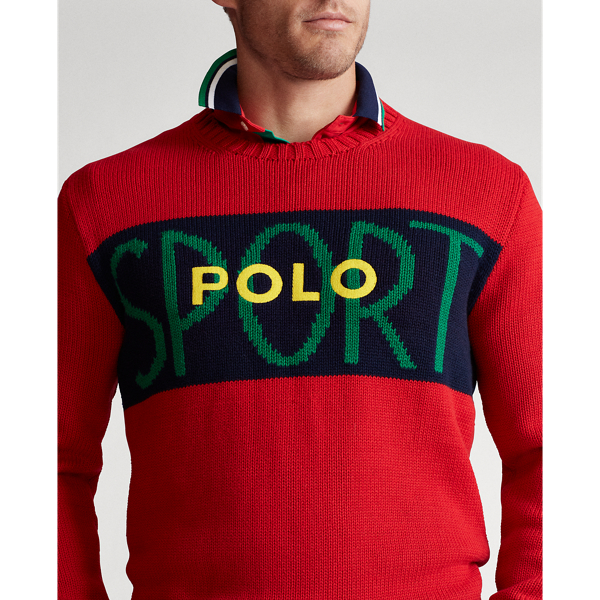 Red Multi Polo Sport Cotton Jumper Polo Ralph Lauren 5