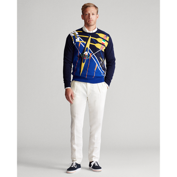 Navy Multi Rowing Cotton Jumper Polo Ralph Lauren 3