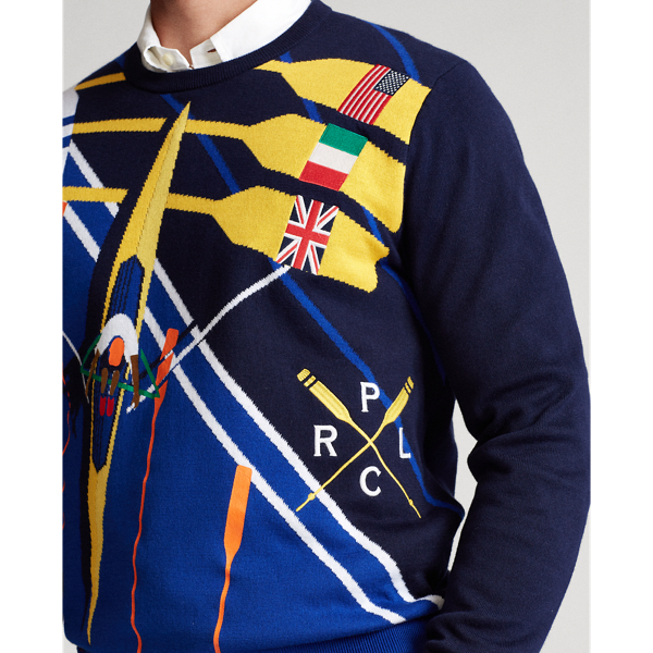 Navy Multi Rowing Cotton Jumper Polo Ralph Lauren 5