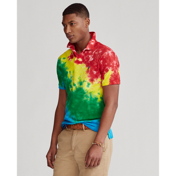 Custom Slim Fit Tie Dye Polo for Men Ralph Lauren BR