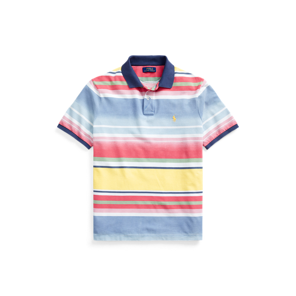 Custom Slim Fit Striped Mesh Polo Shirt Polo Ralph Lauren 1