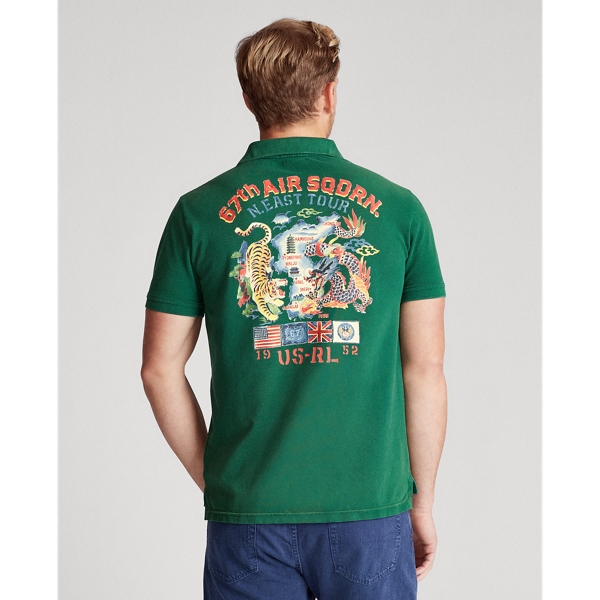Custom Slim Fit Tour Polo Polo Ralph Lauren em Deep Green 4