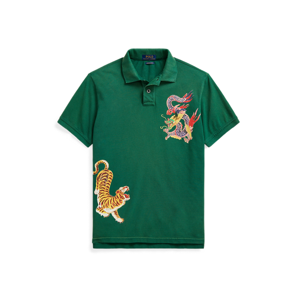Custom Slim Fit Tour Polo Polo Ralph Lauren em Deep Green 2