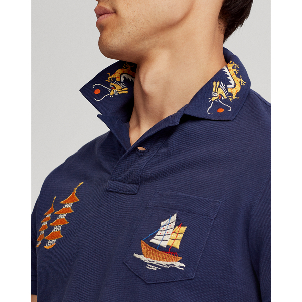 Polo Tour Custom Slim Fit Polo Ralph Lauren en Cobalto oscuro 5
