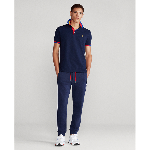 Navy Custom Slim Fit Mesh Polo Polo Ralph Lauren 4