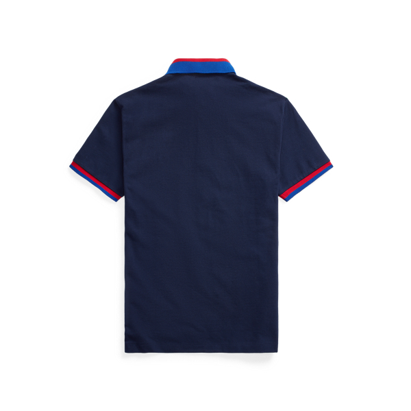 Navy Custom Slim Fit Mesh Polo Polo Ralph Lauren 7