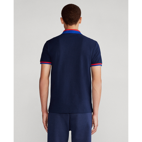Navy Custom Slim Fit Mesh Polo Polo Ralph Lauren 5