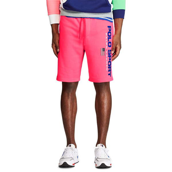 Blaze Knockout Pink Polo Sport Fleece Short Polo Ralph Lauren 3