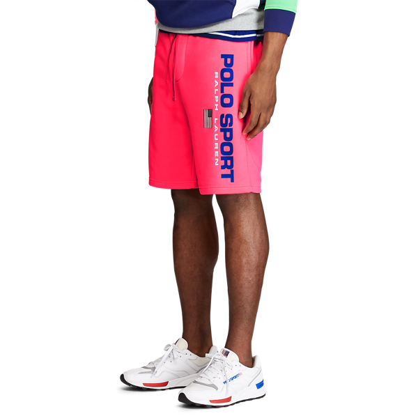 Blaze Knockout Pink Polo Sport Fleece Short Polo Ralph Lauren 5