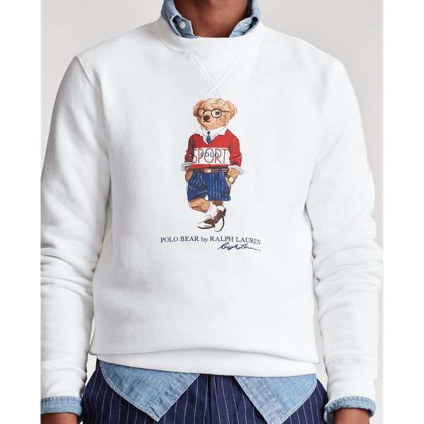Sweat en molleton Polo Bear Polo Ralph Lauren en Blanc 5