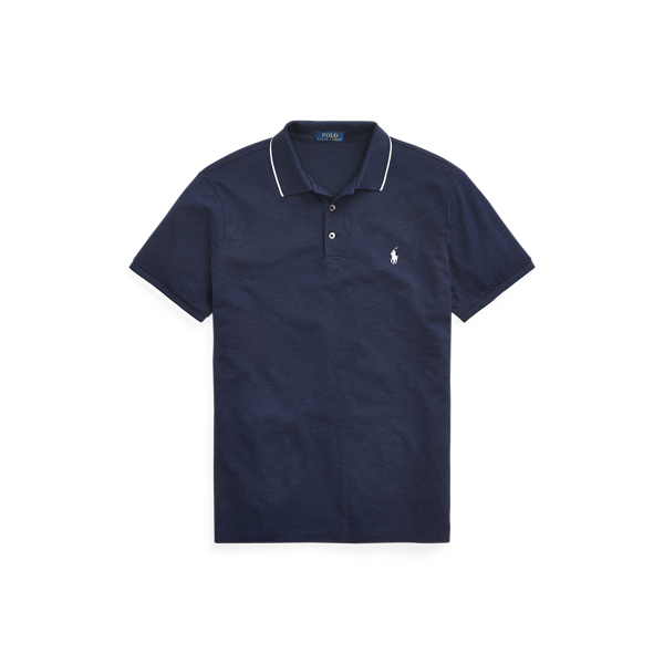 Custom Slim Fit Stretch Mesh Polo Shirt