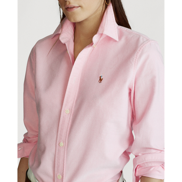 Pink Slim Fit Washed Cotton Oxford Shirt Polo Ralph Lauren 5