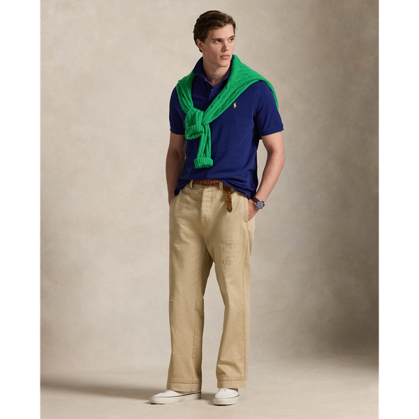 Fall Royal/Yellow The Iconic Classic Fit Mesh Polo Polo Ralph Lauren 4