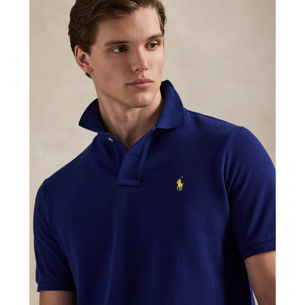Fall Royal/Yellow The Iconic Classic Fit Mesh Polo Polo Ralph Lauren 6