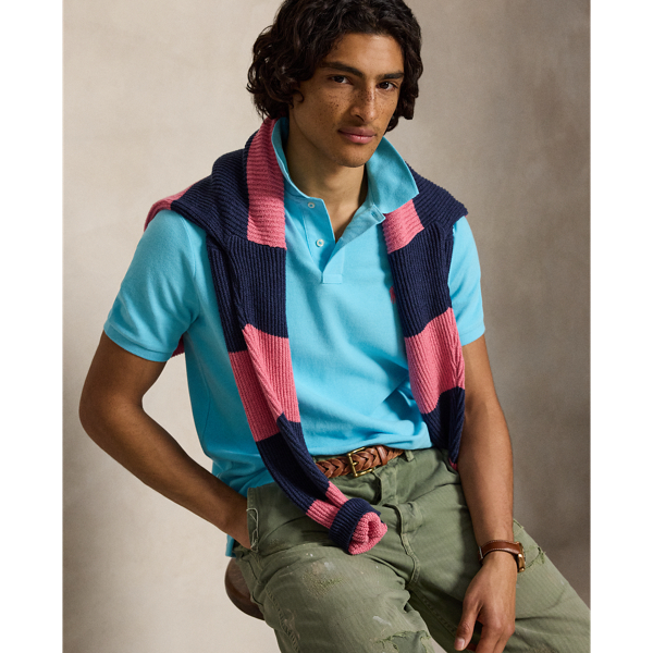Turquoise Nova The Iconic Classic Fit Mesh Polo Polo Ralph Lauren 7
